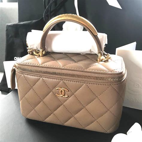 chanel beige vanity case|chanel vanity case for sale.